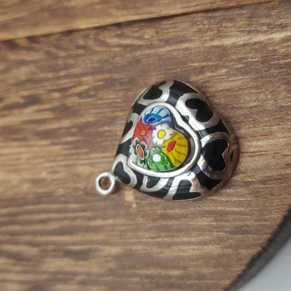 Picasso heart melt colorful pendant‎ abstract jewelry - Picture 1 of 2